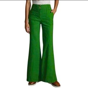 Maeve / 10 / Green Wide-Leg Pants / Spring / Colorful / Boho / Anthropologie